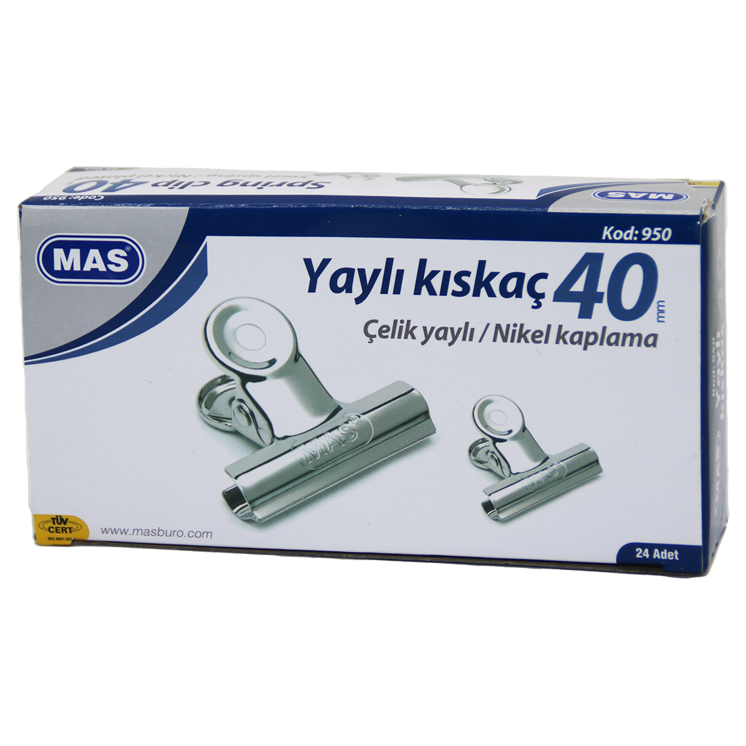 BEYAZ METAL KISKAÇ 40 MM 24 PARÇA  YAYLI CİLT KISKAÇI (4944)