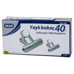 BEYAZ METAL KISKAÇ 40 MM 24 PARÇA  YAYLI CİLT KISKAÇI (4944)