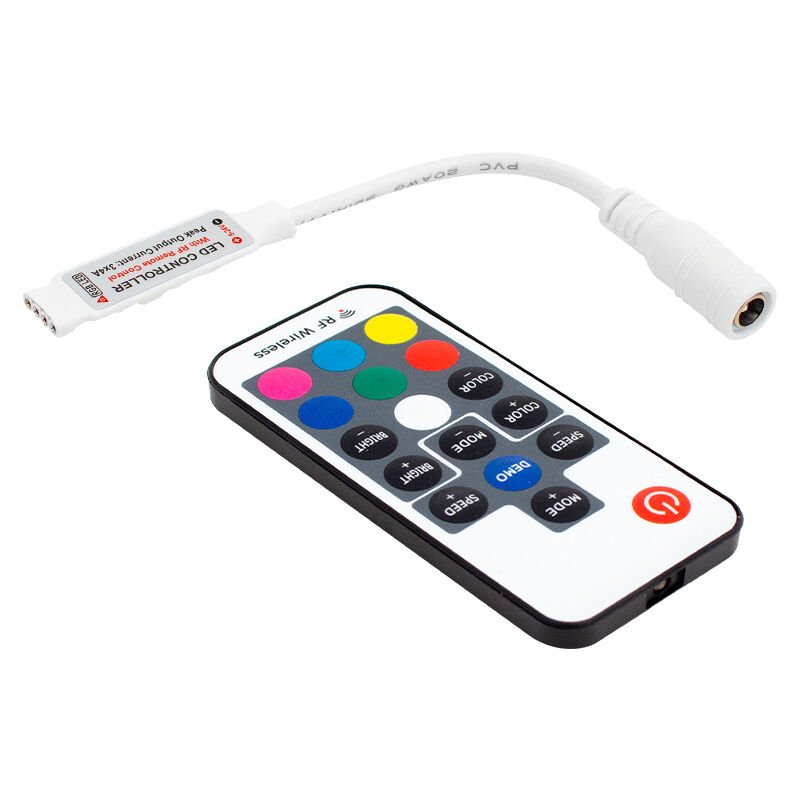 LED RGB KONTROL DEVRESİ 12 VOLT RF KÜÇÜK MODÜLLÜ UZAK MESAFE ALGILAMALI (4944)