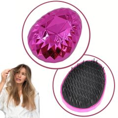 Neon Pembe Düzleştirici Tarak Geniş Aralıklı Her Saç Tipine Uygun Fırçalı Saç Düzleştirici (4944)