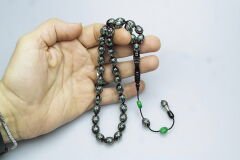  Oltu Taşı Yesil Damla İçi Damla Tespih