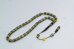  Oltu Taşı Ve Sarı Galalith Örgü İşleme Tespih