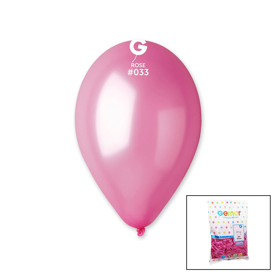 GM-110-33 METALİK - PEMBE BALON 11&apos;&apos; - 28CM - 100 PARÇA (4944)