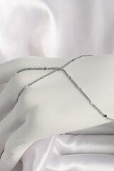 Pirinç Gümüş Renk Pul Detaylı Kadın Şahmeran - TJ-SN618