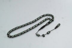  Oltu Taşı Yeşil Örgü İşlemeli Tespih