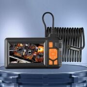 30 Mt Ekranlı 2 Kameralı Endoskop Yılan Kamera Sert Kablo Işıklı 8 MM