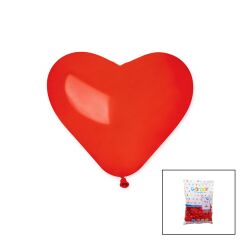 KIRMIZI KALP BALON 10 İNÇ - 25CM - 100PCS (4944)