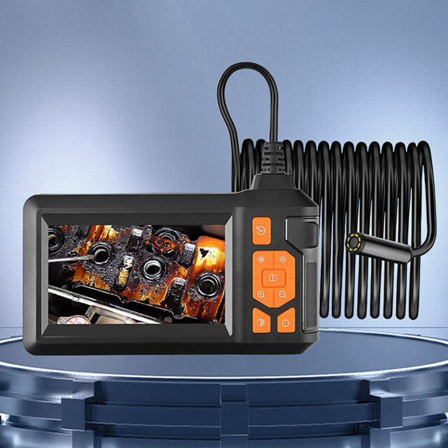 20 Mt Ekranlı 2 Kameralı Endoskop Yılan Kamera Sert Kablo Işıklı 8 MM