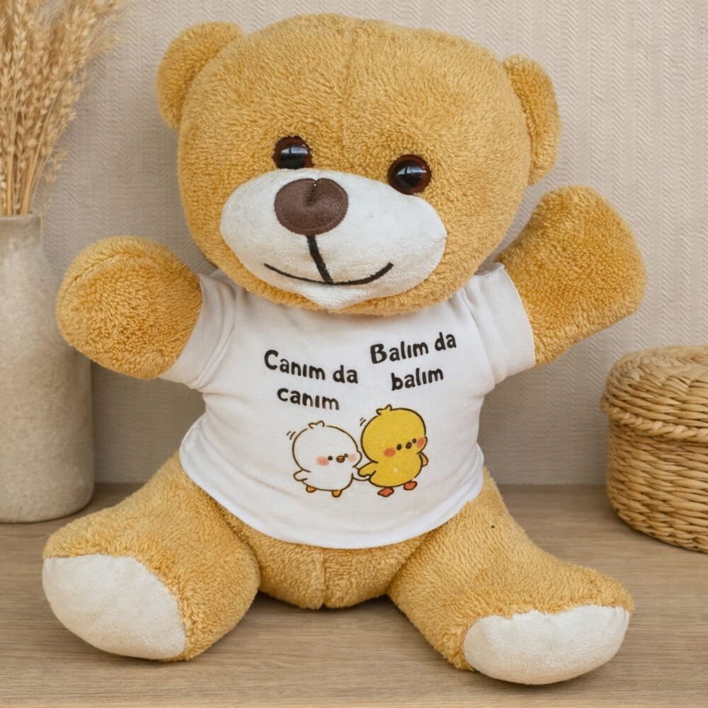 Canım Da Canım Balım Da Balım Tişörtlü Peluş Ayıcık