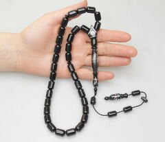 Oltu Taşı Nakkaş Oyma Kıl Testere Kesim Motif İmameli Tesbih