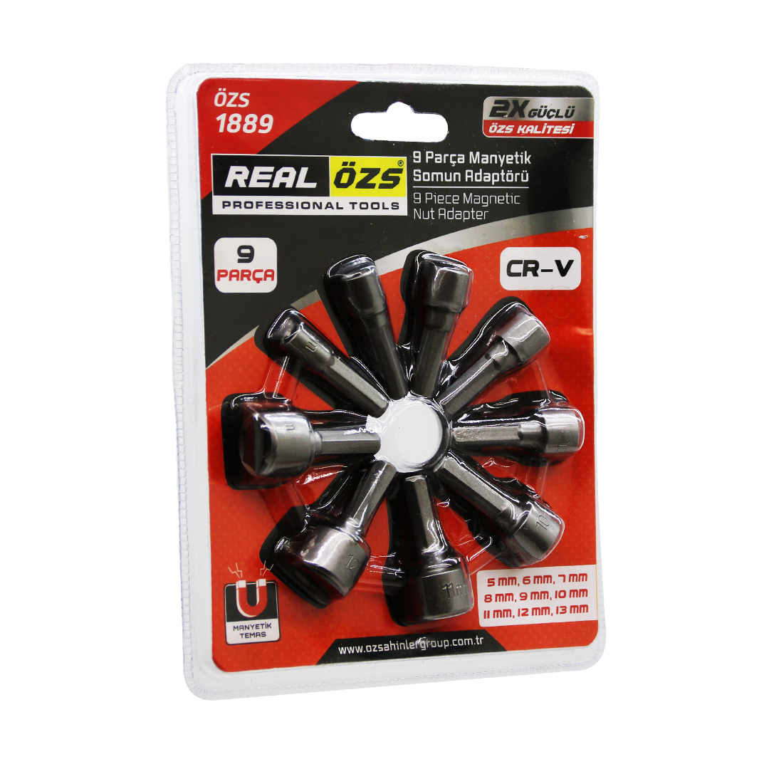 9  PARÇA   - 5-13 MM MANYETİK SOMUN SÖKME - ÇATI ADAPTÖRÜ (4944)