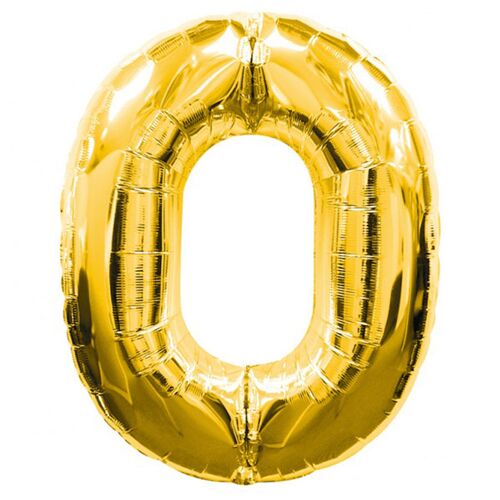 0 Rakamlı Folyo Balon Gold Renk  40 inç (4944)