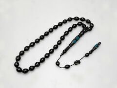 Oltu Taşı  Kilim Oyma İmame ve  Mine İşleme  Sade Tespih