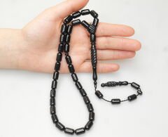 Oltu Taşı Burgu Oyma İmame  İşleme Sade Tespih