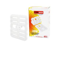 NİSALUCE EAMP-096/B 30W - E27FLOWER KATLANIR- 4B ŞEKİL16X21CMBEYAZ LED LAMBA AMPUL 2700LÜMEN- 6500K (4944)