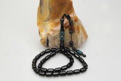 Oltu Taşı Nakkaş Kilim Desen İmameli Sade Tespih