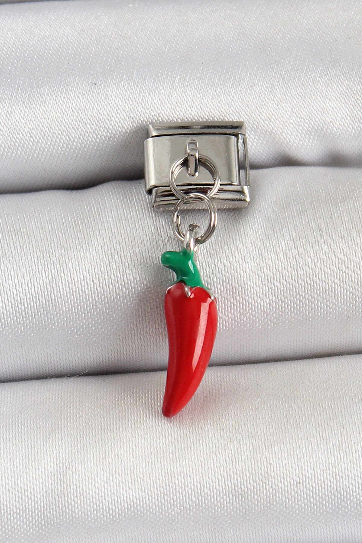316L Çelik Gümüş Renk Kapya Biber Model Nomination Charm - TJ-BC1488