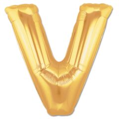 V Harf Folyo Balon Altın Renk  40 inç (4944)