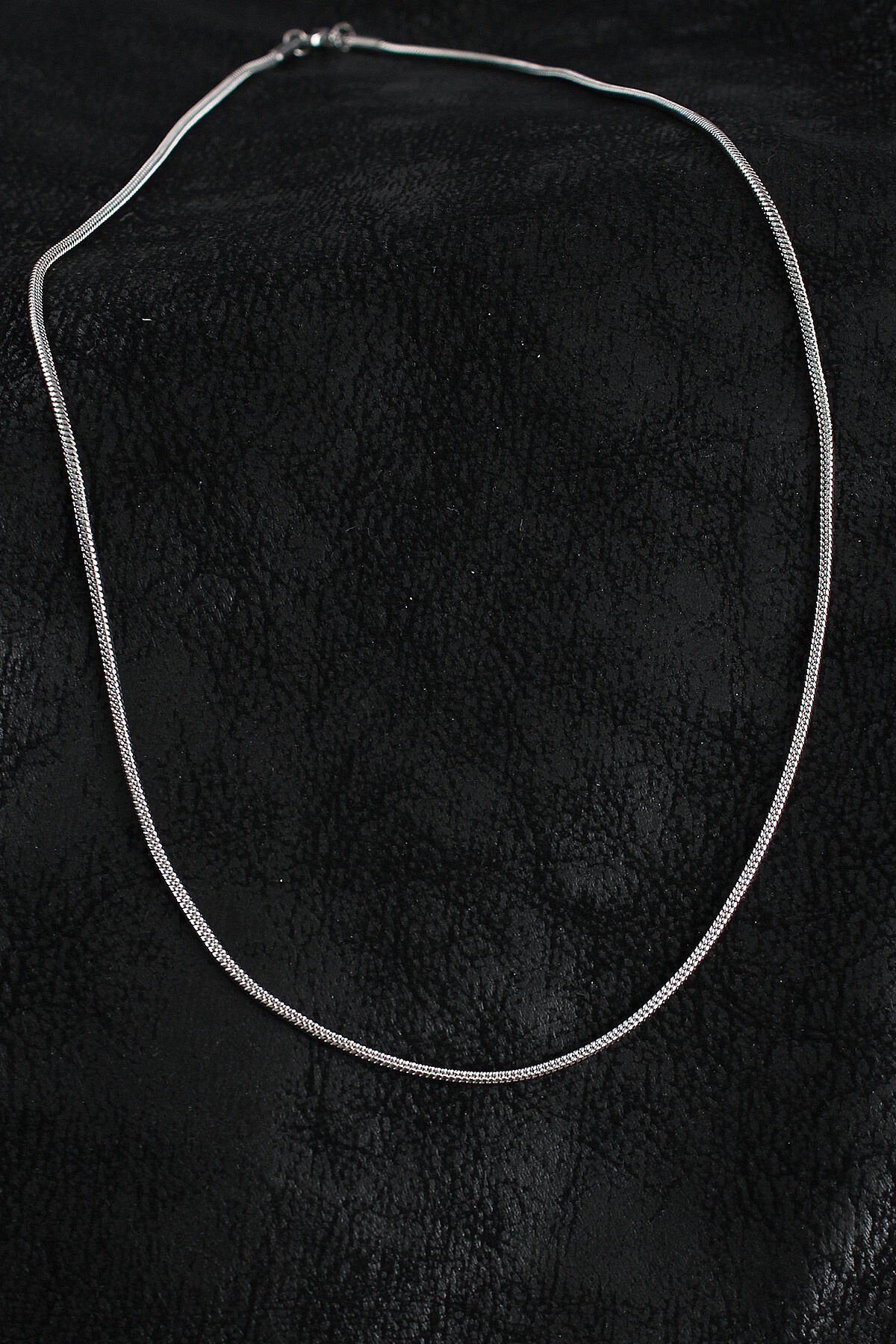 316L Çelik Örme Zincir Model Gümüş Renk Erkek Kolye - TJ-ERK1389