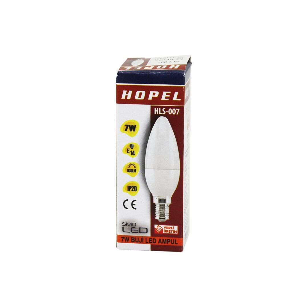 7W - E14 BUJİ LED MUM AMPUL 630LM  HLS-007 (4944)