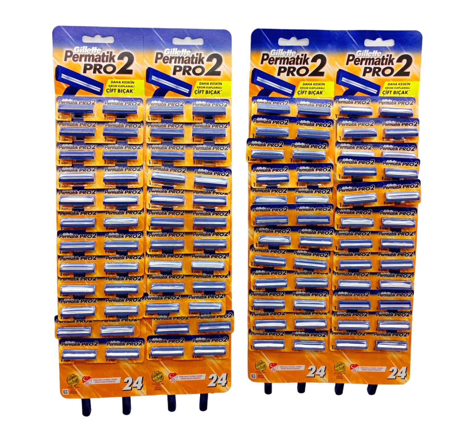 PERMATİK PRO 2 ÇİFT BIÇAKLI SAPLI JİLET 96 PARÇA (4944)