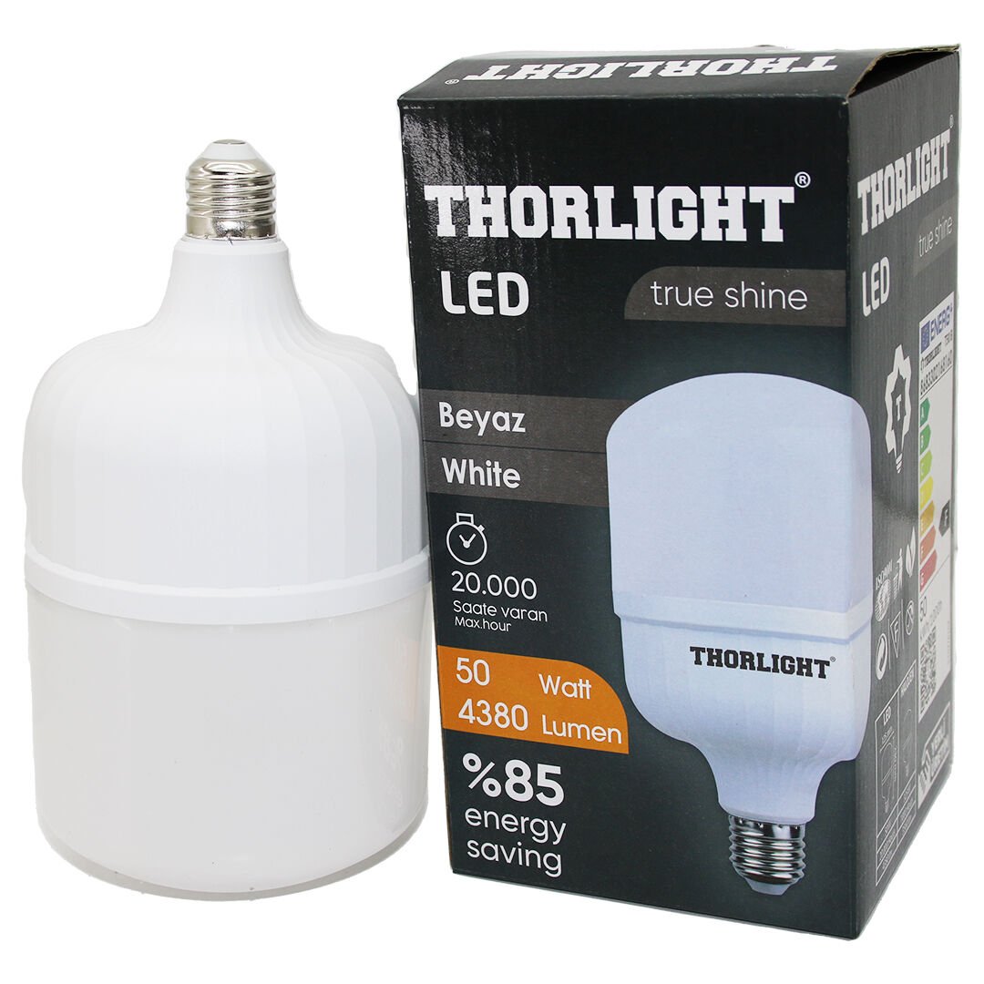 THORLIGHT 50W E27 TORCH T-SHAPE BEYAZ LED AMPUL T-50B (4944)