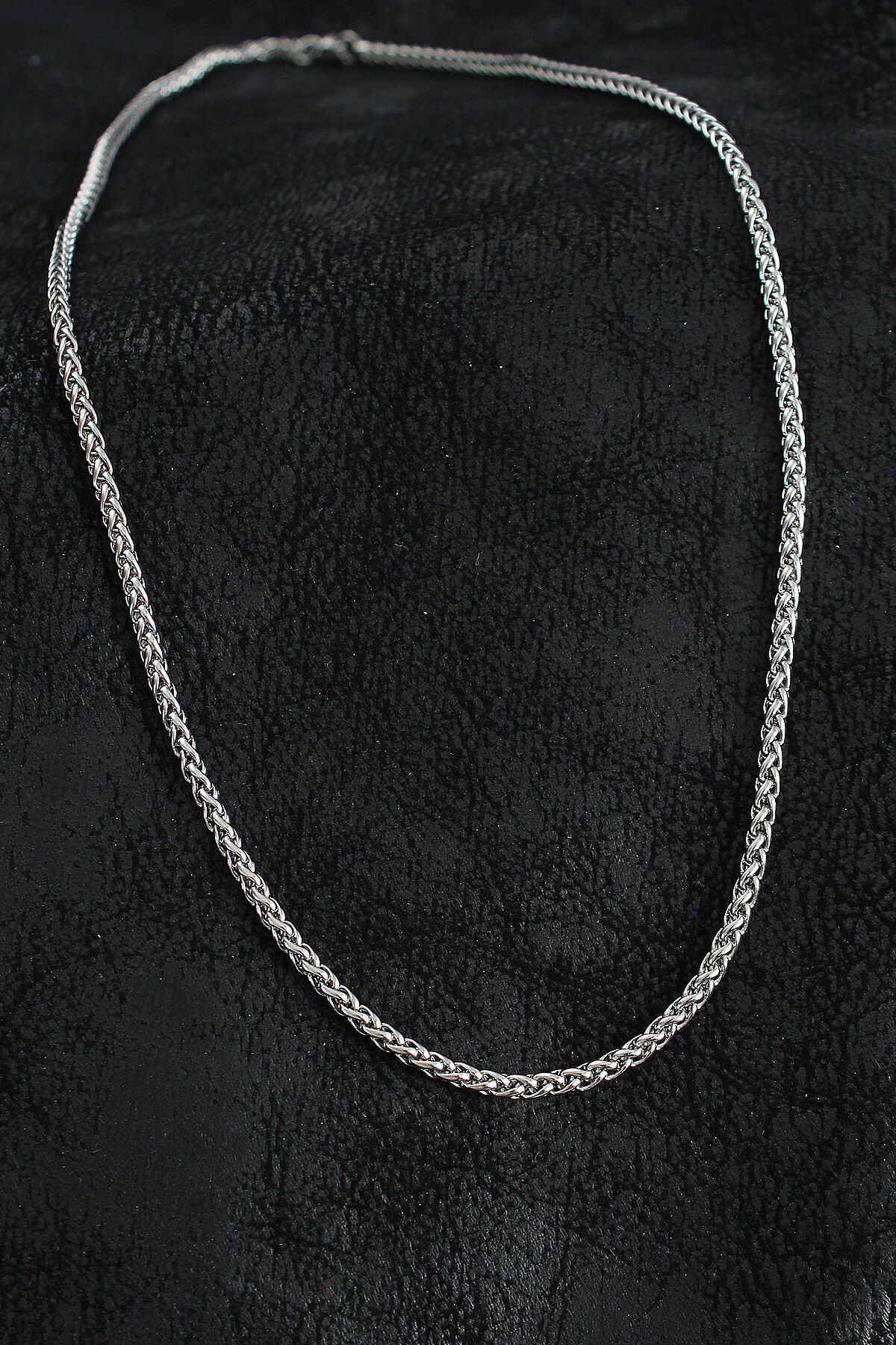 316L Çelik Sık Örme Zincir Model Gümüş Renk Erkek Kolye - TJ-ERK1395