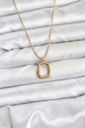 316L Çelik Zincir Gold Renk Model Kadın Kolye - TJ-BKO10688