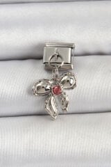 316L Çelik Gümüş Renk Fiyonk Model Nomination Charm - TJ-BC1505