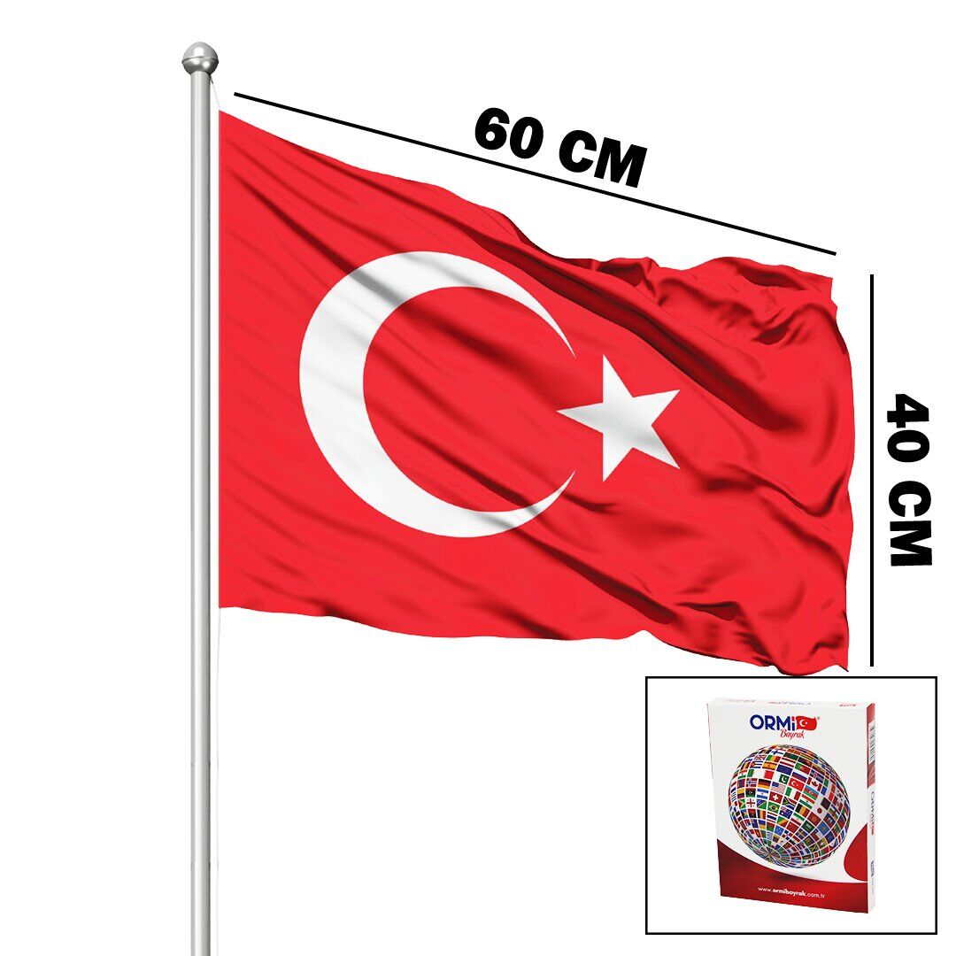 ALPAKA KUMAŞ TÜRK BAYRAK 40X60CM (4944)