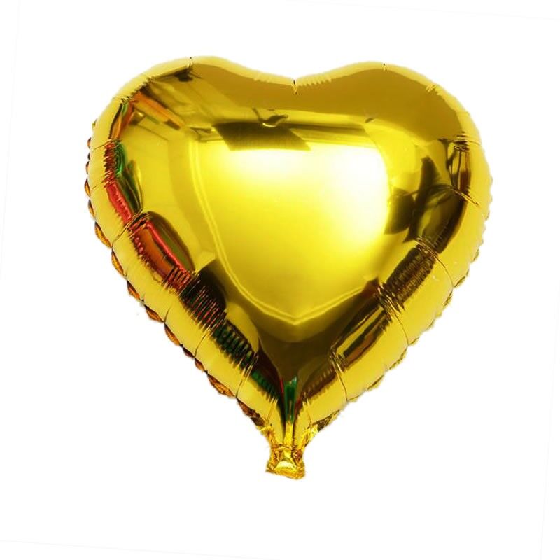 Kalp Balon Folyo Sarı 60 cm 24 inç (4944)