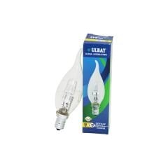 HALOJEN 28W - E14 SARI RENK KIVRIK ŞEFFAF MUM AMPUL (4944)