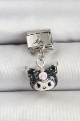 316L Çelik Gümüş Renk Kuromi Model Nomination Charm - TJ-BC1509
