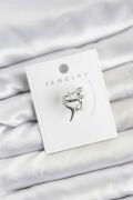 Gümüş Renk Pirinç Diken Model Kıkırdak Earcuff Küpe - TJ-BKP11622