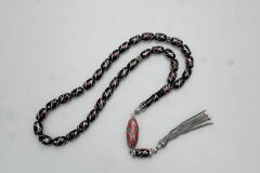 Oltu Taşı Kapsül Kesim Çeşmi Kırmızı İşleme Tespih