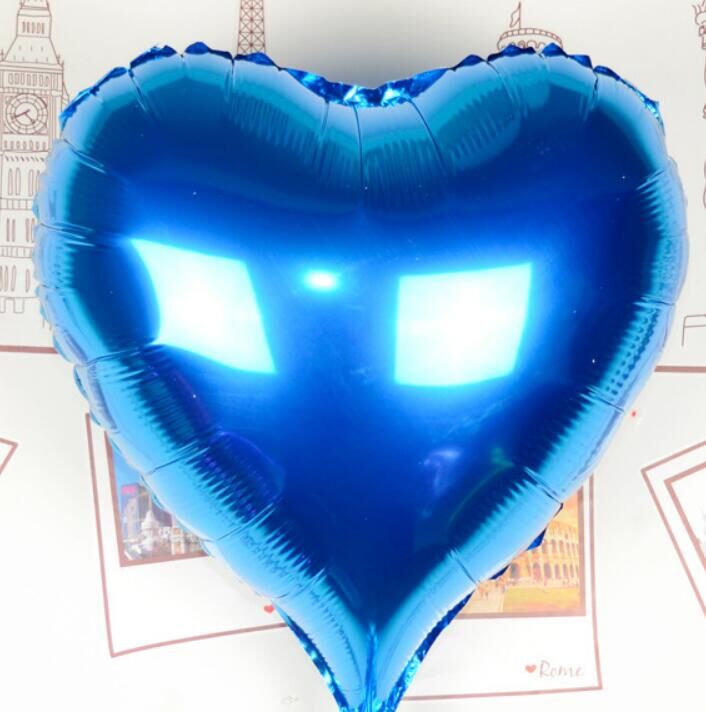 Kalp Uçan Balon Folyo Mavi 80 cm 32 inç (4944)