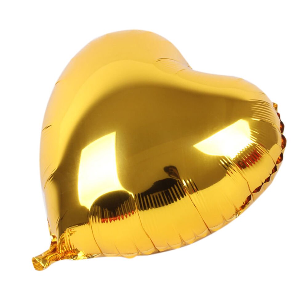 Kalp Balon Folyo Sarı 45 cm 18 inç (4944)