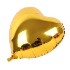 Kalp Balon Folyo Sarı 45 cm 18 inç (4944)