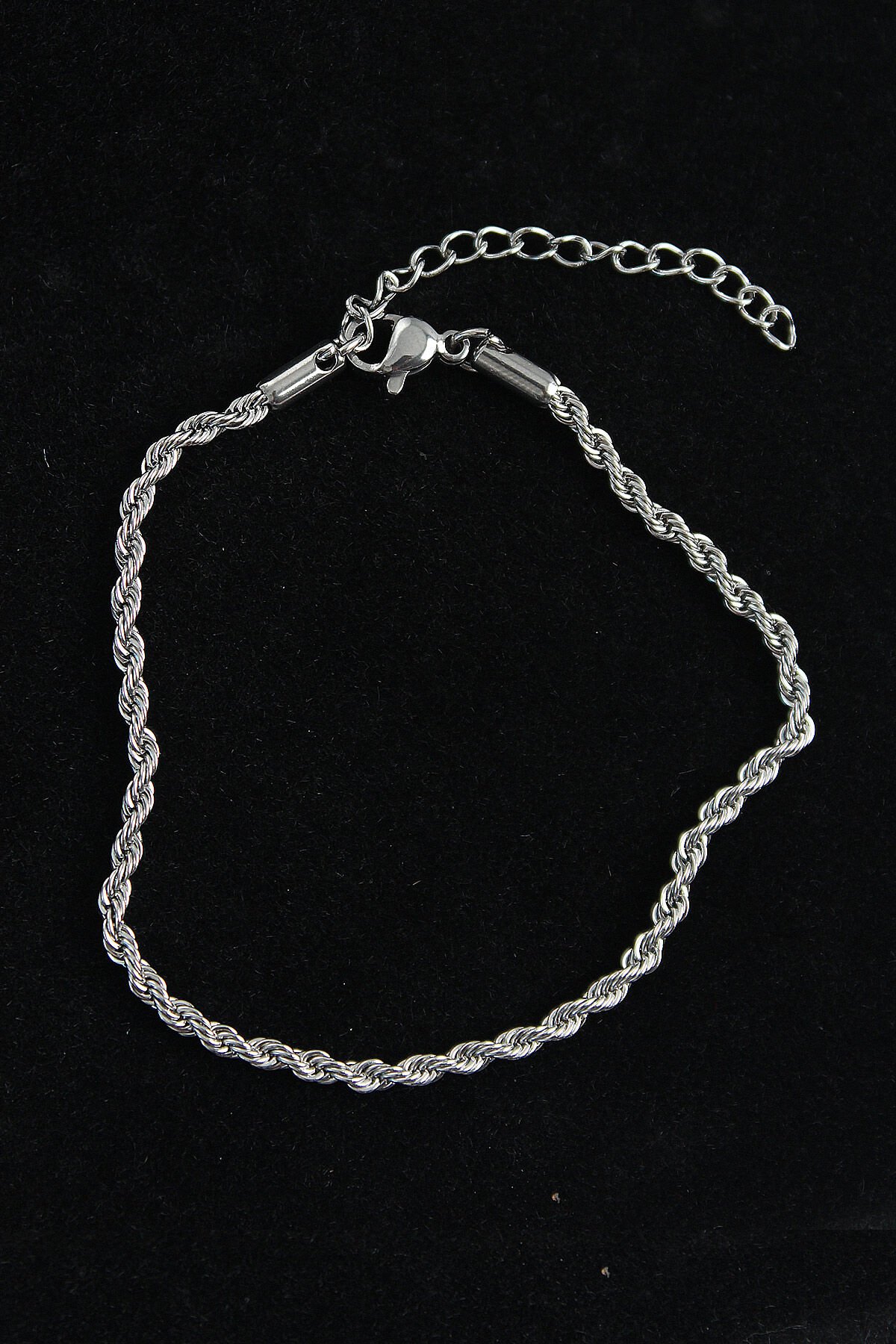 316L Çelik Burgu Model Gümüş Renk Erkek Bileklik - TJ-EB3740