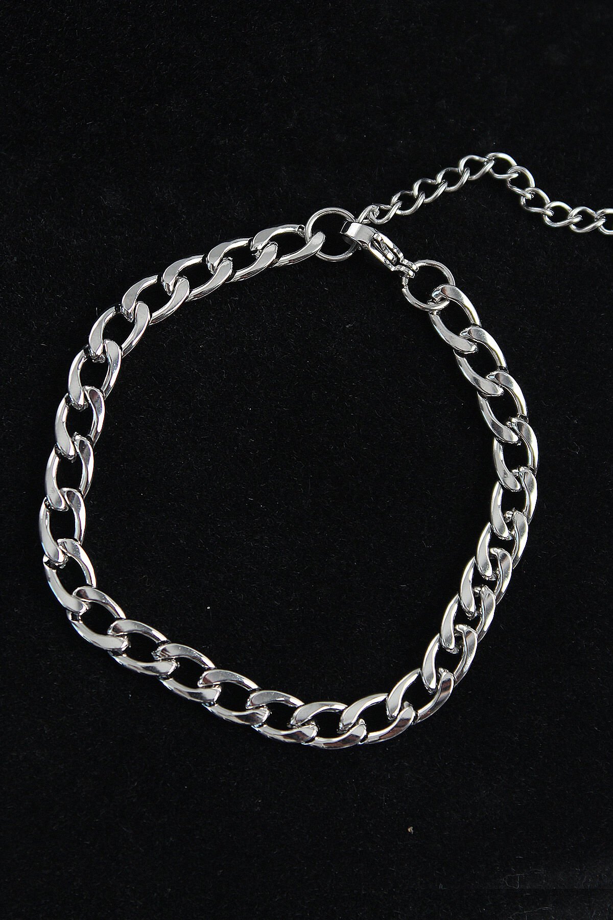 316L Çelik Kalın Klasik Model Gümüş Renk Erkek Bileklik - TJ-EB3741