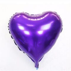 Kalp Balon Folyo Mor 45 cm 18 inç (4944)