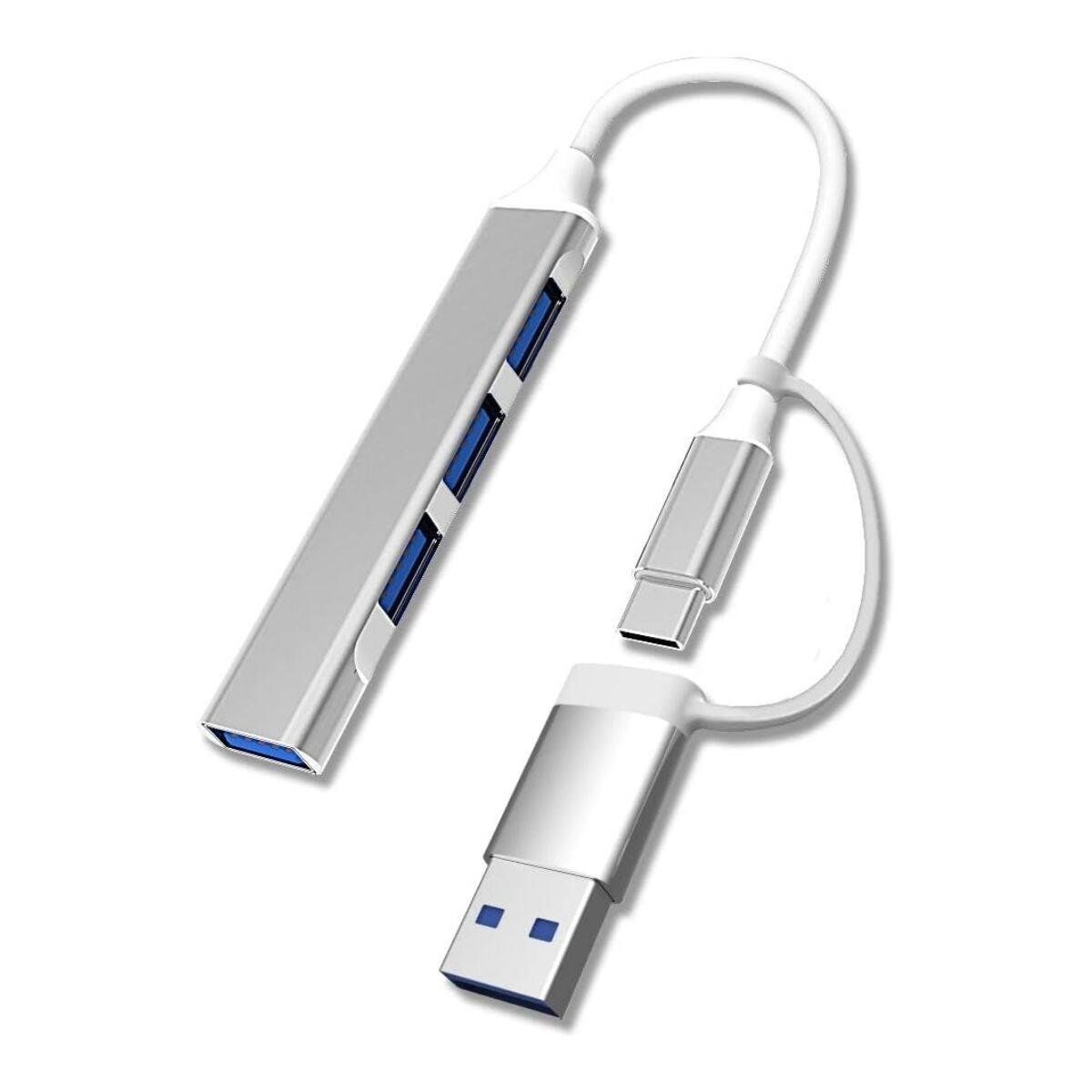 4 Port&apos;lu Bağlantı İstasyonu Ultra İnce USB Bölücü TYPE-C tipi Çoklu Arayüz Adaptörü Multi Usb Çoklayıcı (4944)