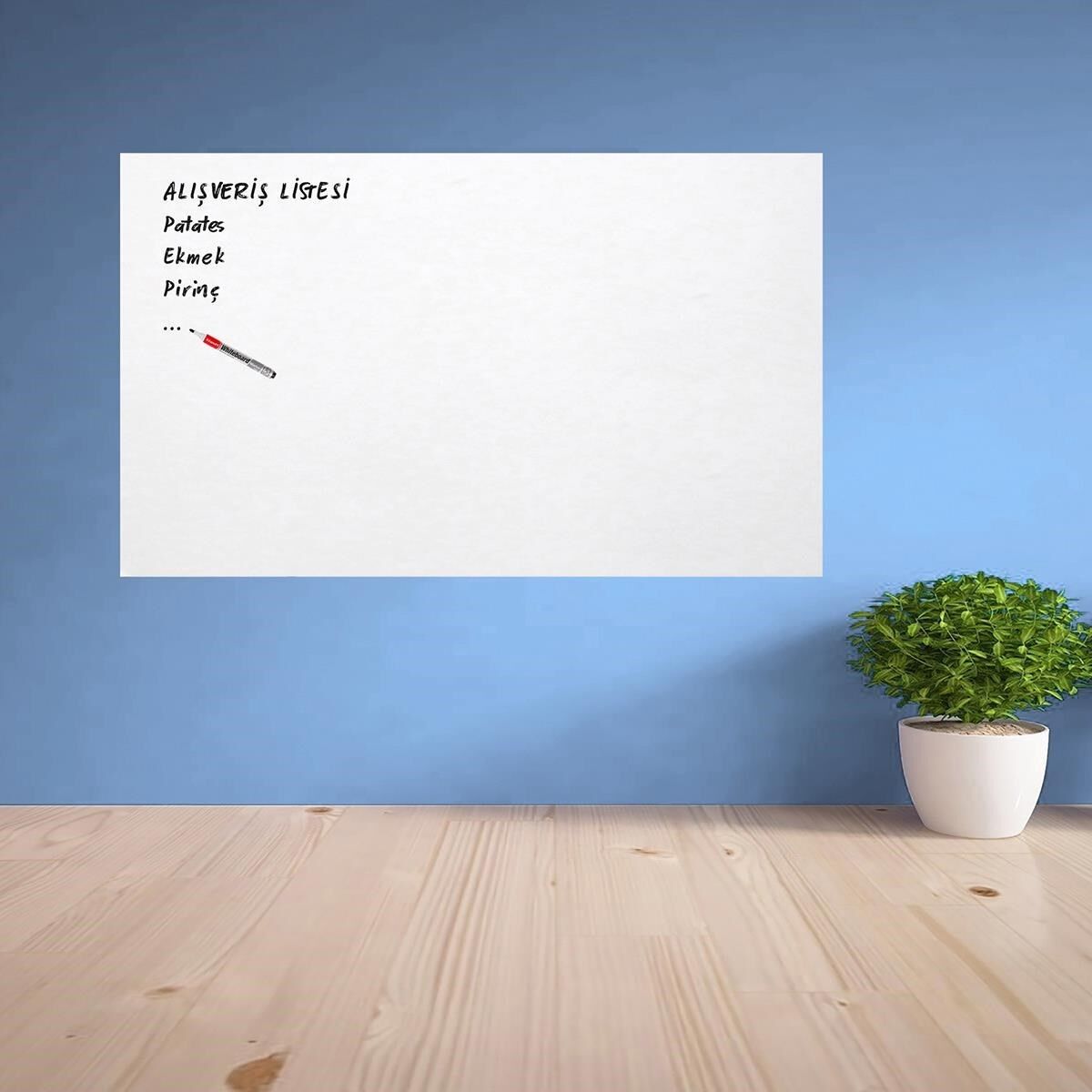 Ders Çalışma Yazı Tahtası Manyetik Duvar Stickerı 100x60 cm (4944)
