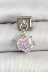 316L Çelik Gümüş Renk Kalp Nomination Charm - TJ-BC1519