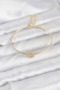 Gold Renk Pirinç Model Kadın Bileklik - TJ-BB8234
