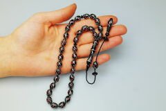 Oltu Taşı Beyzi Model Çeşmi Kırmızı İşleme Tespih