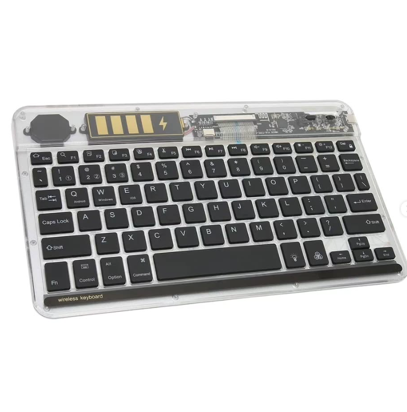 ZR612 Rgb Şeffaf Siyah Bluethooth Klavye