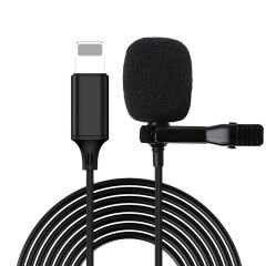 MAGICVOICE JH-041 LIGHTNING GİRİŞLİ KABLOLU YOUTUBER YAKA MİKROFON (4944)