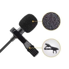 MAGICVOICE JH-041 LIGHTNING GİRİŞLİ KABLOLU YOUTUBER YAKA MİKROFON (4944)