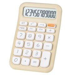 KREM RENK BEYAZ TUŞ 12 HANELİ HESAP MAKİNESİ (4944)